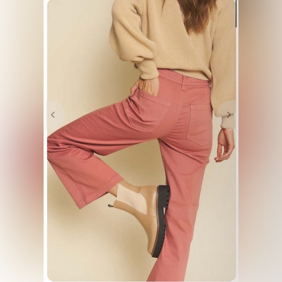 Whimsy & Row Flora Wide Leg Pant in Terracotta Pink - Picture 3 of 13